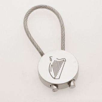 Schlüsselanhänger Harfe (rund) 