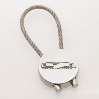 Schlüsselanhänger Mundharmonika (rund) 
