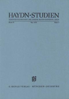 Haydn-Studien 2 Heft 3 (Mai 1970) 