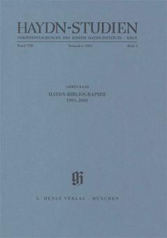Haydn-Studien Band 8 Heft 2 (Dezember 2001) 