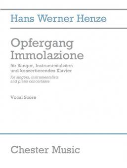 Opfergang Immolazione (Vocal Score) 