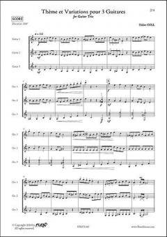 Thême & Variations for 3 Guitars 
