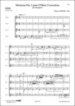 Miniature No. 1 pour 4 flûtes traversières 