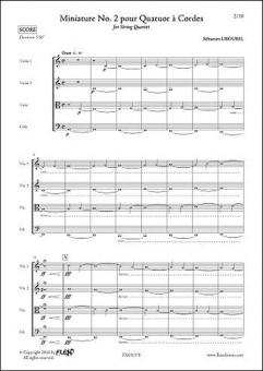 Miniature No. 2 pour quatuor à cordes 