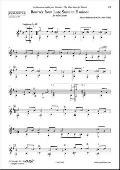 Bourrée from Suite in e minor For Lute 