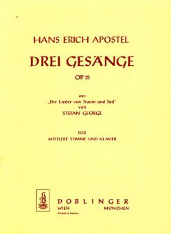 3 Gesänge aus: Die Lieder von Traum und Tod op.15 