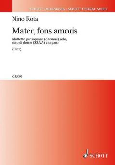 Mater, fons amoris Standard