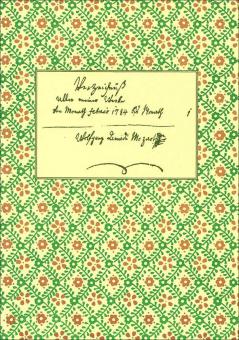 Verzeichnis aller meiner Werke 