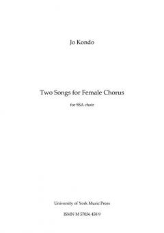 Two Songs For Female Chorus 