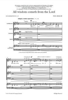 All Wisdom Cometh from The Lord 