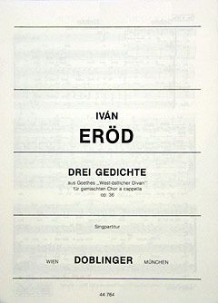 3 Gedichte aus Goethes West-östlicher Divan op.36 