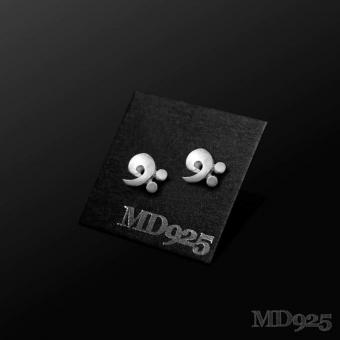 Ohrstecker Bass-Schlüssel glänzend (Echtsilber) 