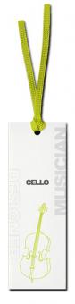 Lesezeichen Cello (grün) 