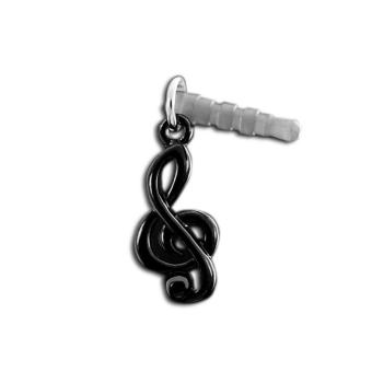 Earphone-Plug Violinschlüssel (schwarz) 