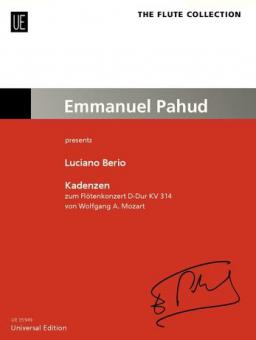 Kadenzen zum Flötenkonzert in D-Dur, KV 314 von Wolfgang A. Mozart 