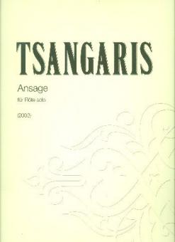 Ansage für Flöte solo 