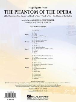 Highlights from The Phantom of The Opera Standard