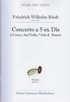 Concert a 5 ex Dis a Corno, due Violin, Viola & Basso (Erstdruck) 