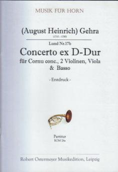 Concerto ex D-Dur für Horn, 2 Violinen, Viola & Basso (Lund Nr. 17B) 