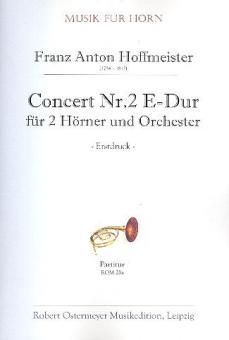 Konzert Nr. 2 für 2 Hörner und Orchester E-Dur (Erstdruck) 