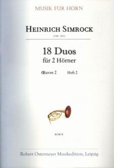 18 Duos für 2 Hörner op. 2 Heft 2 