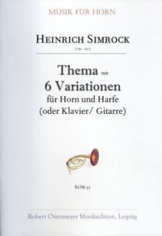 Thema mit 6 Variationen F-Dur für Horn und Harfe (oder Klavier / Gitarre) 