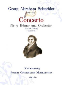 Konzert für 4 Hörner und Orchester, Fassung Es-Dur (1817) (Erstdruck) 