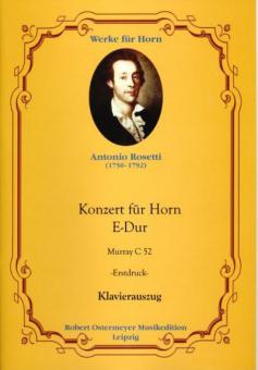 Konzert für Horn und Orchester E-Dur RWV C 52 (Erstdruck) 