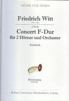 Concert F-Dur für 2 Hörner und Orchester Nr. 4 (Erstdruck) 