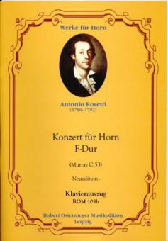 Konzert für Horn F-Dur Murray C 53 für Horn und Orchester (Neuedition) 
