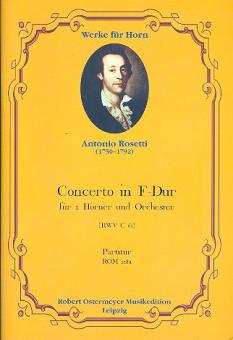 Konzert für 2 Hörner und Orchester F-Dur Murray C 61 (1787) 