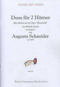 Duos für 2 Hörner nach Motiven aus der Oper "Masaniello" von Michele Carafa 