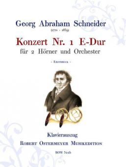 Konzert für 2 Hörner und Orchester Nr. 1 E-Dur (Erstdruck) 