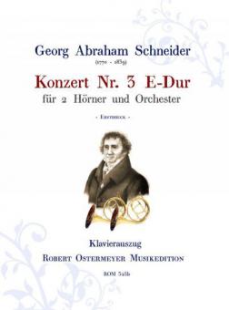 Konzert für 2 Hörner und Orchester Nr. 3 E-Dur (Erstdruck) 