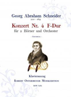 Konzert für 2 Hörner und Orchester Nr. 4 F-Dur (Erstdruck) 