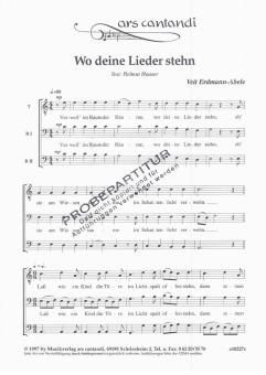 Wo deine Lieder stehen 