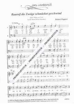 Rauhreif die Zweige schmücket geschwind 