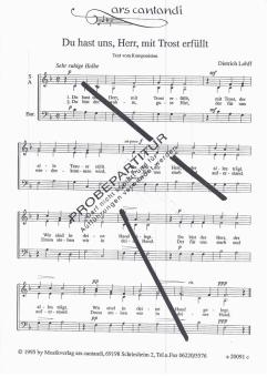 Du hast uns, Herr, mit Trost erfüllt 