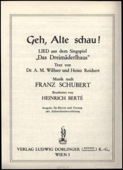 Geg, Alte schau ! aus Das Dreimäderlhaus 