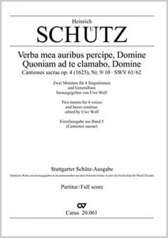 Verba mea auribus percipe; Quoniam ad te clamabo 