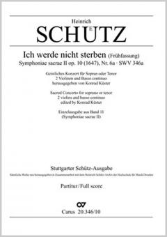 Ich werde nicht sterben (Frühfassung) SWV 346a 