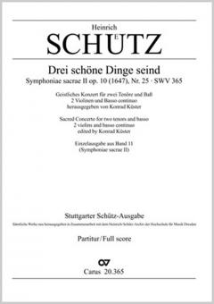 Drei schöne Dinge seind SWV 365 