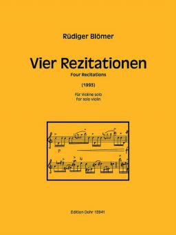 Vier Rezitationen für Violine solo 