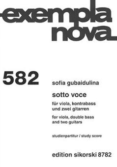 Sotto voce für Viola, Kontrabass und 2 Gitarren 