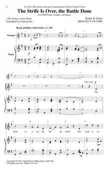 The Strife Is Over, The Battle Done 