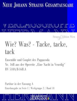 Tacke, tacke, tack, erst hack' ich fein RV 510A/B-16B.A 