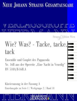 Tacke, tacke, tack, erst hack' ich fein RV 510A/B-16B.A 