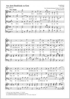 Aus dem Dankliede zu Gott 