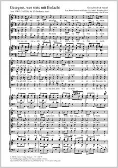 Gesegnet, wer stet mit Bedacht Standard