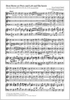 Dem Herrn sei Preis und Lob und Ehr bereit Standard